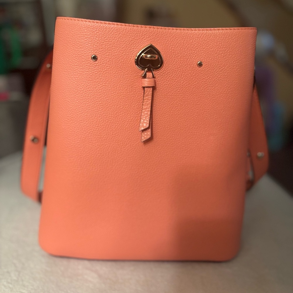 Kate Spade Orange Shoulder Bag with Gold Hardware